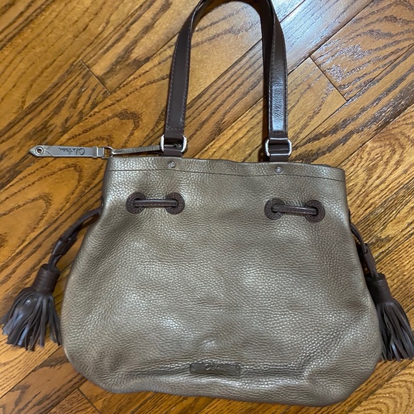 Large Cole Haan Pebbled Leather Purse π